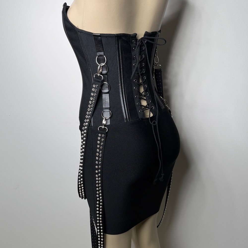 AKIRA Vicky Vixen Stretch corset dress black - Picture 7 of 9